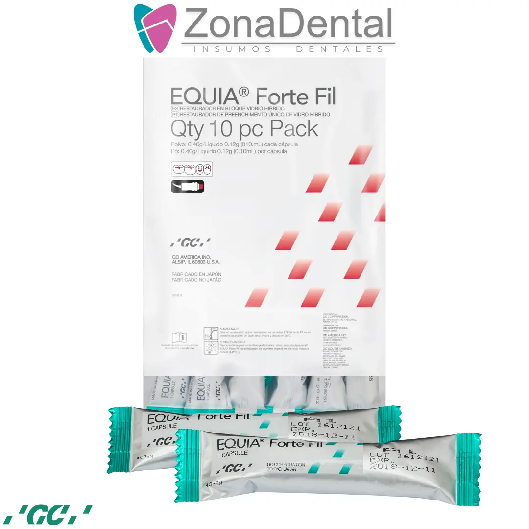 EQUIA FORTE FIL IONOMERO RESTAURACION 10 Capsulas GC