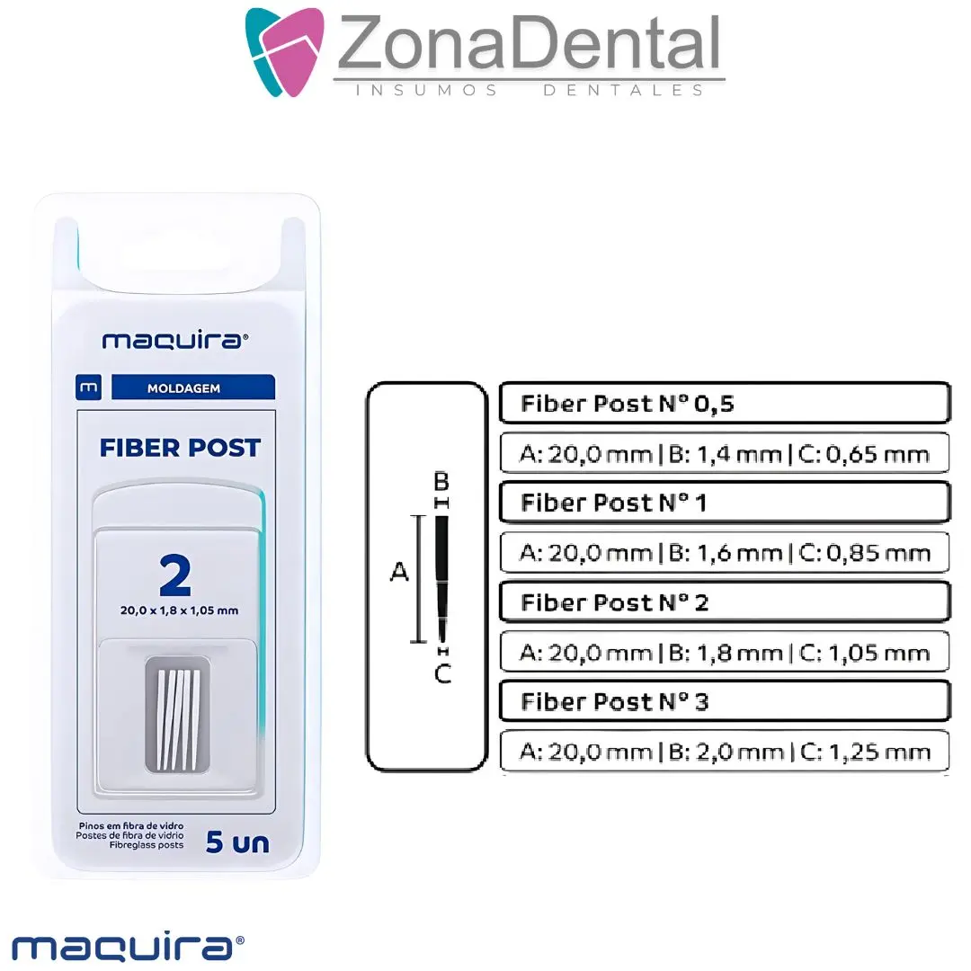 FIBER POST POSTE FIBRA VIDRIO MAQUIRA