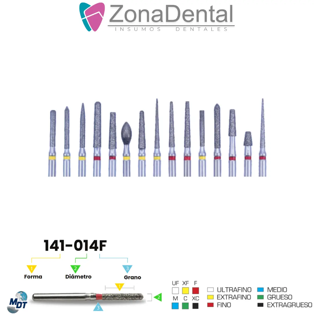 FRESA DIAMANTE KIT PROTESIS FIJA PRE CLINICA MDT