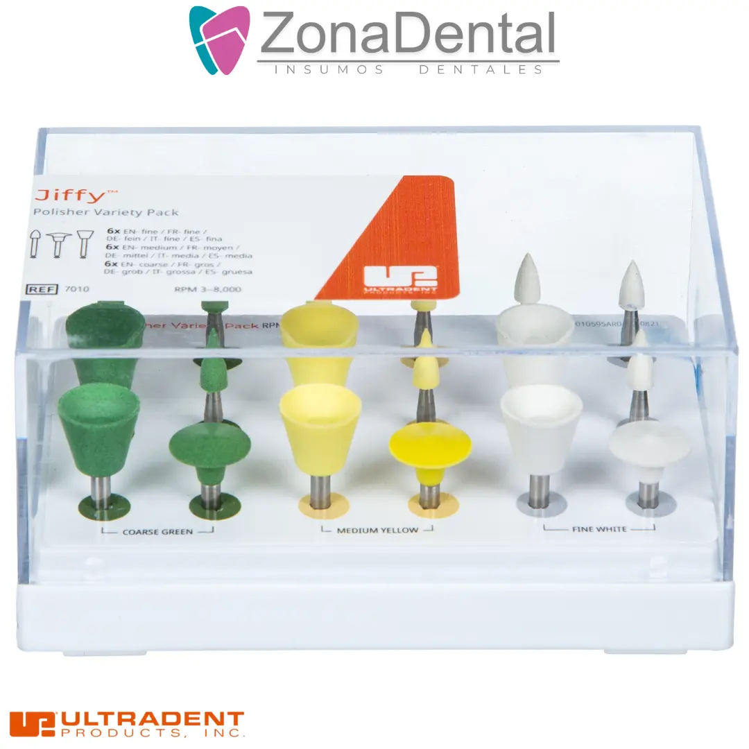 JIFFY KIT DE PULIDO PARA RESINA 18 pz. ULTRADENT