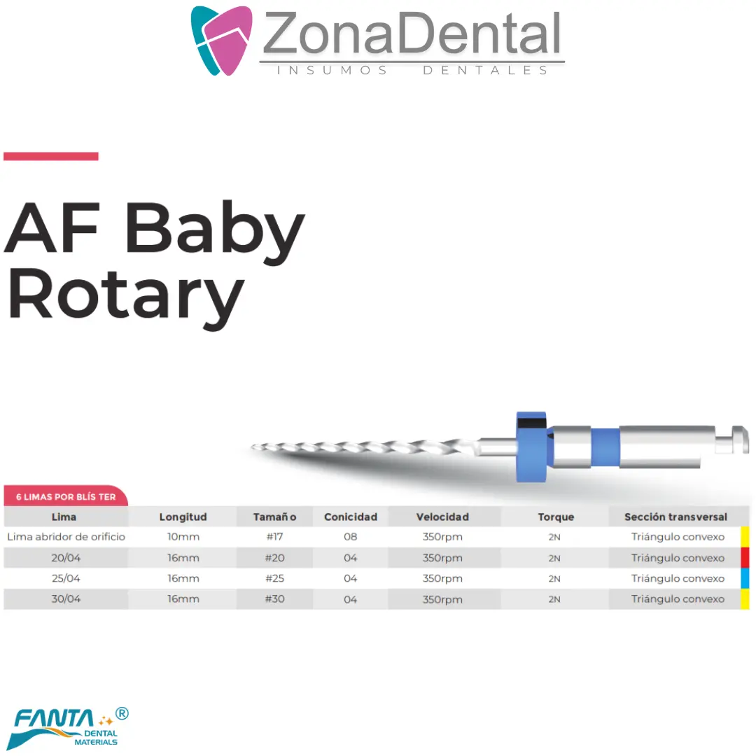 LIMAS AF BABY ROTARY 10mm(Rotación) 6un FANTA