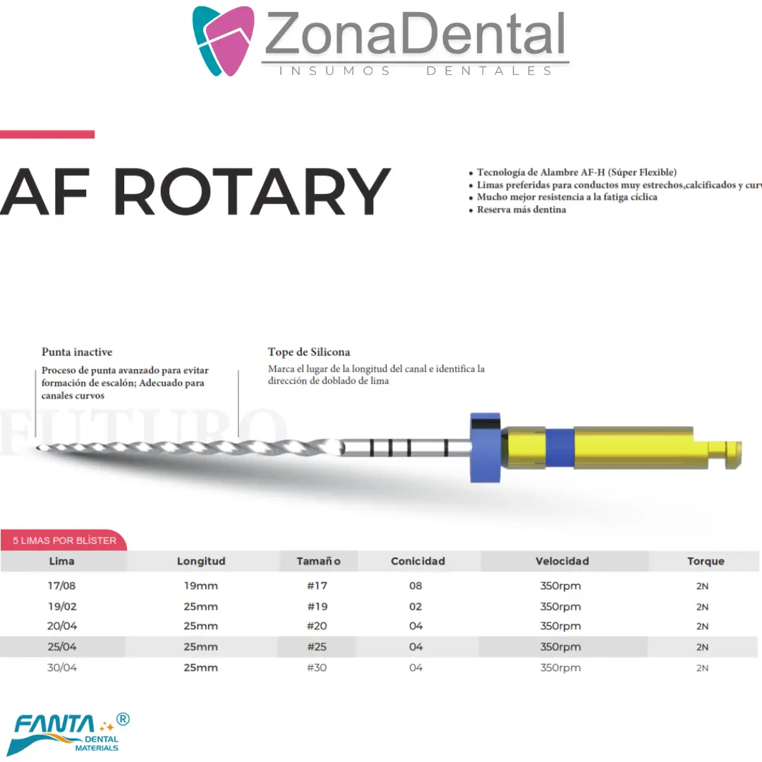 LIMAS AF ROTARY 25mm(Rotación) 5un FANTA