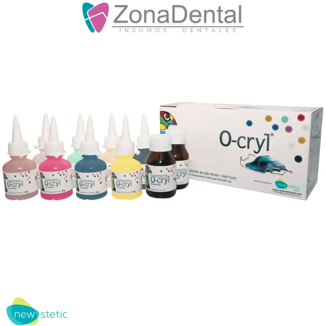 O-CRYL KIT ACRILICO AUTOPOLIMERIZABLE PARA ORTODONCIA 320gr./110ml. NEW STETIC